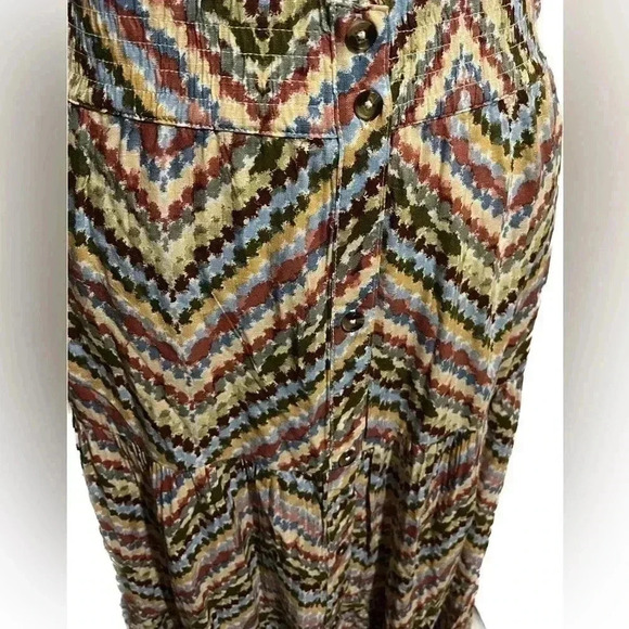 NWT Sonoma multicolor maxi skirt with button detail large - Picture 2 of 7